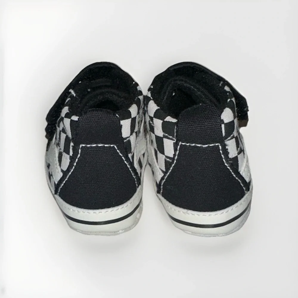 Baby Sz 2 Checkered Canvas Soft Bottom Checkerboard Slippers Vans Look Alike
